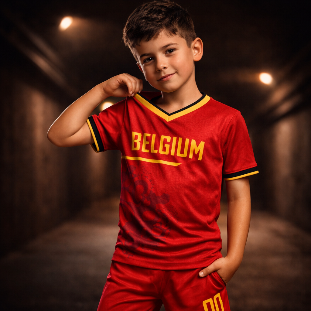 Equipamento Infantil Bélgica 2026 – Edição Especial - Imagem 2